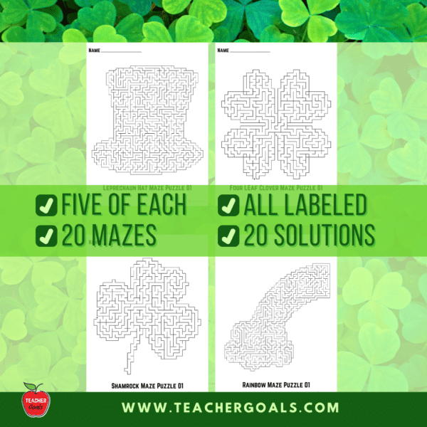 Mazes-Crazy St. Patrick's Day Mazes for All Ages