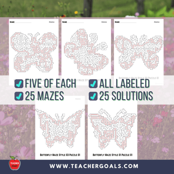 Solutions-Crazy Butterfly Mazes for All Ages _ Kid's Activity Worksheets
