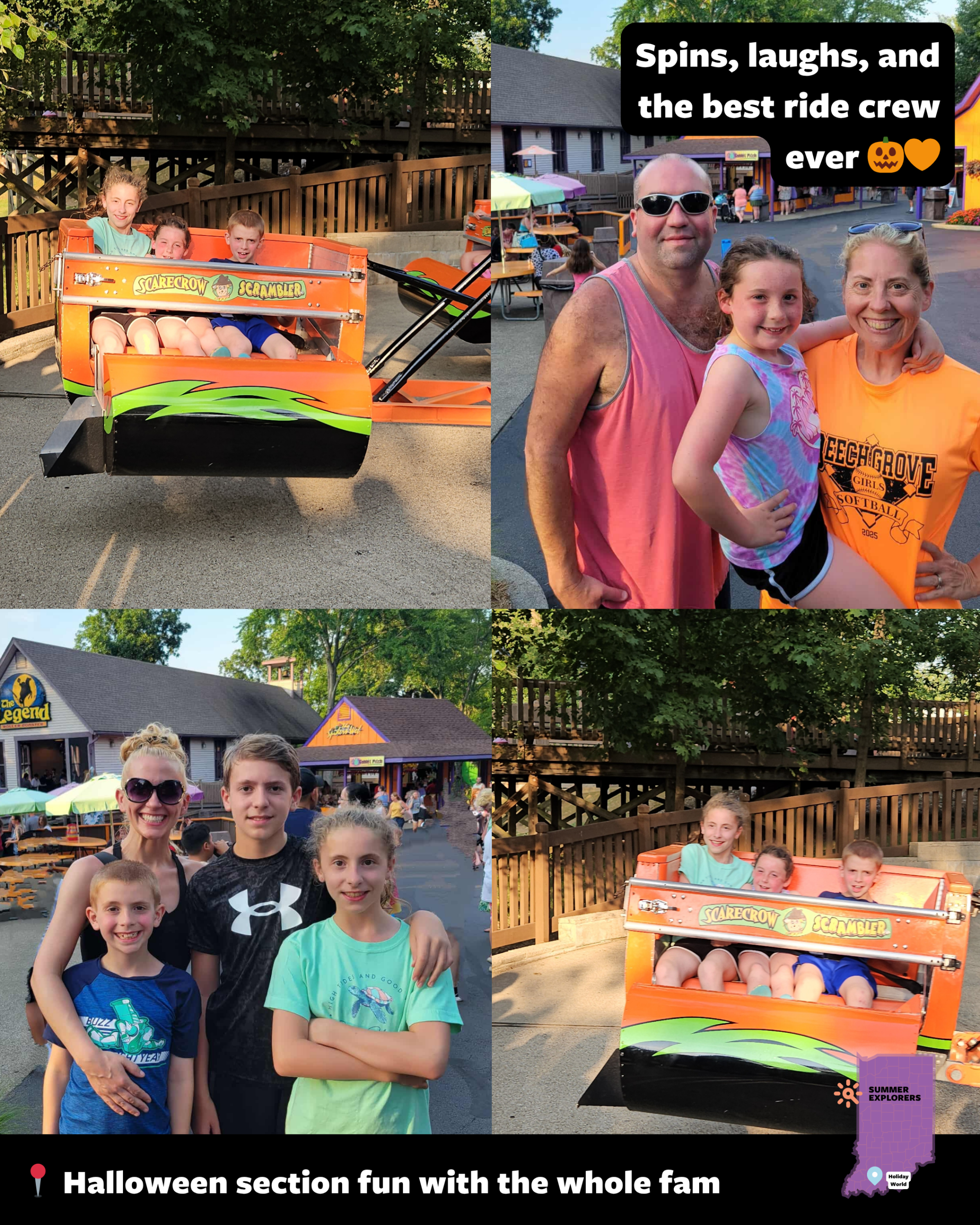 Halloween ly when you're with your favorite people. 🎃 We spun, we screamed (a little), and we smiled a lot. Having my sister, brother-in-law, and niece join us made this part of the day extra spe